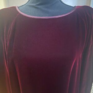 Jones of New York Vintage Deep red velvet dress Size 14